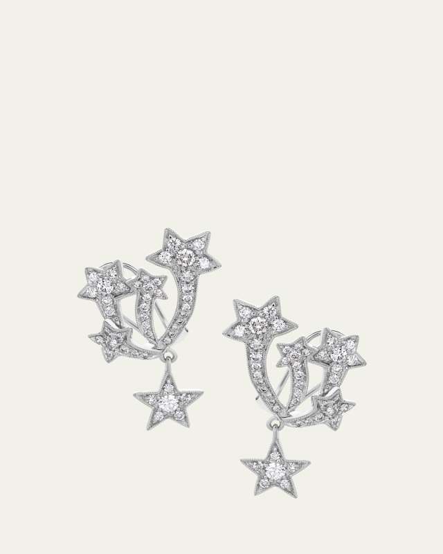 18k White Gold Diamond Earrings from Stars Collection